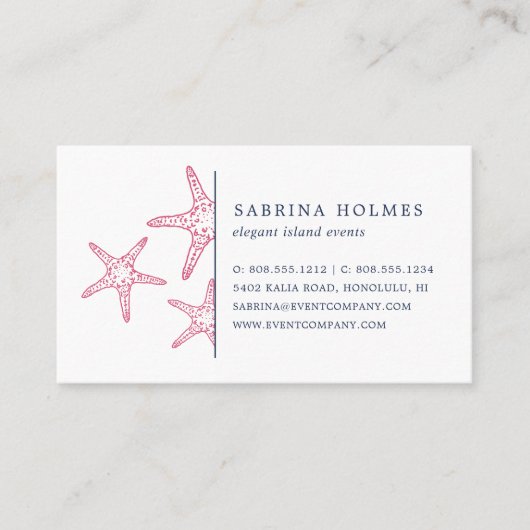 熱帯魚の名刺 |ピンク 名刺 (正面)