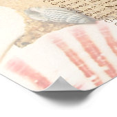 熱帯魚の国旗のビーチ結婚式の座席表 ポスター (角)