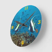 熱帯魚の壁時計 ラウンド壁時計 (傾斜)