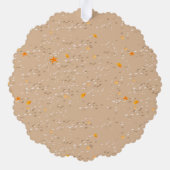 熱帯魚の女の子とシュノーケリング誕生日パーティー オーナメントカード (裏面)