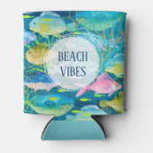 熱帯魚の学校ビーチ 缶クーラー (正面)