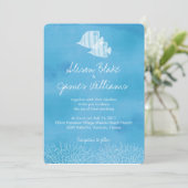 熱帯魚の救結婚式招待状カード 招待状 (スタンド正面)