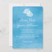 熱帯魚の救結婚式招待状カード 招待状 (正面)