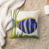 熱帯魚の枕-紫色 クッション (ブランケット)