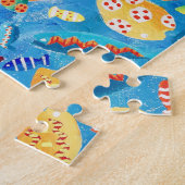 熱帯魚の水中海洋生物絵を描の ジグソーパズル (側面)