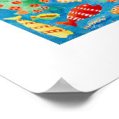 熱帯魚の水中海生活ペイント ポスター (角)