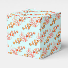 熱帯魚の水彩色パターン（の模様が）ある好色箱 フェイバーボックス