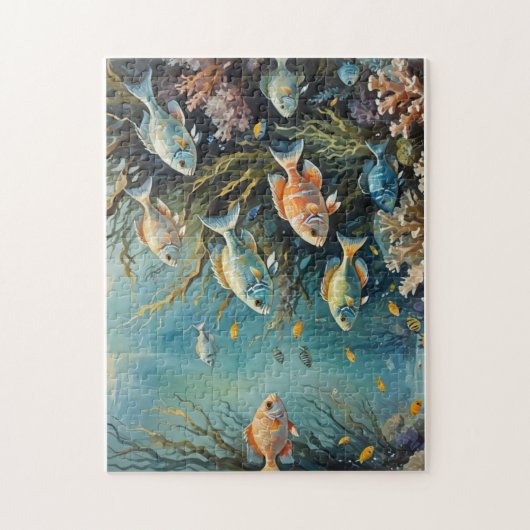 熱帯魚の水色 ジグソーパズル (縦)