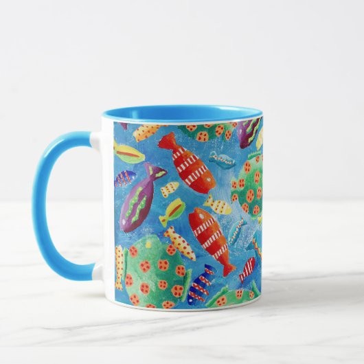 熱帯魚の海の生物の水中マ航海のグ マグカップ (左)