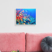 熱帯魚の海底サンゴ礁 キャンバスプリント (インサイチュ (リビング))