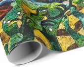 熱帯魚の海抽象芸術芸術 ラッピングペーパー (ロールコーナー)