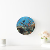 熱帯魚の無秩序 ラウンド壁時計 (ホーム)