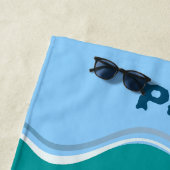 熱帯魚の男の子の誕生日パーティーでシュノーケリング ビーチタオル (インサイチュ)