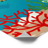 熱帯魚の男の子の誕生日パーティーでシュノーケリング ポスター (角)