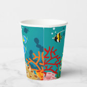 熱帯魚の男の子の誕生日パーティーでシュノーケリング 紙コップ (右)