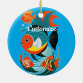 熱帯魚の盛り合わせサンダー_コーブ セラミックオーナメント (裏面)