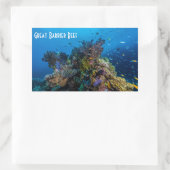 熱帯魚の素晴らしバリアリーフコーラルシー 長方形シール (バッグ)