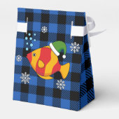 熱帯魚の青いバッファローパターン |追加文字 フェイバーボックス (裏面サイド)