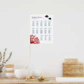 熱帯魚の青と赤の座席表16 x 20 ポスター (キッチン)