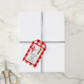 熱帯魚アカギンガム誕生日感謝してい ギフトタグ (より糸付き)