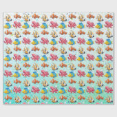 熱帯魚カラフルの子ども ラッピングペーパー (フラット)