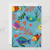熱帯魚カラフルの水中パターン シーズンカード (裏面)