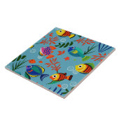 熱帯魚カラフルの水中パターン タイル (側面)