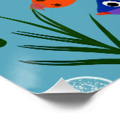 熱帯魚カラフルの水中パターン ポスター (コーナー)