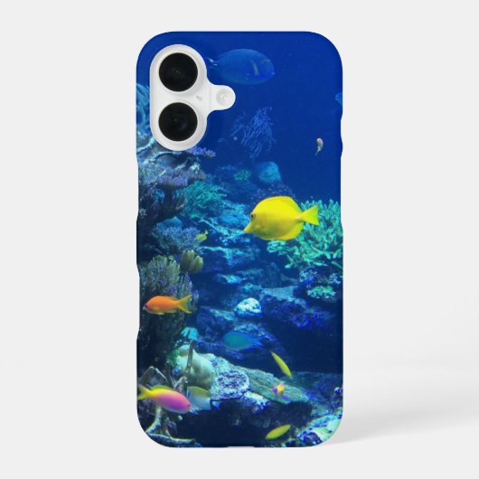 熱帯魚カラフルの水中写真 iPhone 16ケース (裏面)