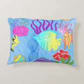 熱帯魚カラフルサンゴ水中海 アクセントクッション (裏面)