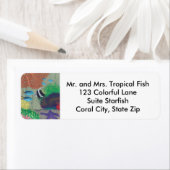 熱帯魚カラフルヒトデ住所 シール (インサイチュ)