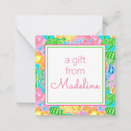 熱帯魚カラフル型ギフト囲い ノートカード