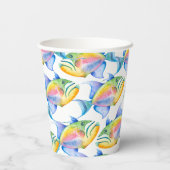 熱帯魚カラフル型紙カップ 紙コップ (裏面)