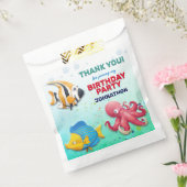 熱帯魚カラフル子供の誕生日パーティー フェイバーバッグ (封をした状態)