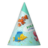 熱帯魚カラフル子供の誕生日 パーティーハット (左)