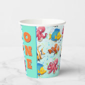 熱帯魚カラフル子供の誕生日 紙コップ (左)