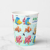 熱帯魚カラフル子供の誕生日 紙コップ (右)