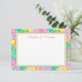 熱帯魚カラフル模様 ノートカード