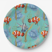 熱帯魚カラフル模様 ペーパープレート (正面)