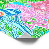 熱帯魚カラフル模様 ポスター (角)