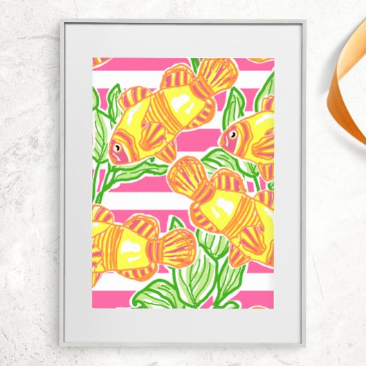 熱帯魚カラフル模様 ポスター