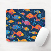 熱帯魚カラフル類 マウスパッド (マウス)