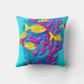 熱帯魚シームレスパターン クッション (裏面)