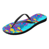 熱帯魚シームレスパターン ビーチサンダル (アングル)