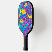 熱帯魚シームレスパターン ピックルボールラケット (左)