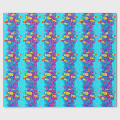 熱帯魚シームレスパターン ラッピングペーパー (フラット)