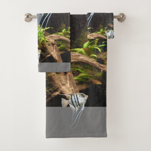 熱帯魚ストライプの風呂タオルセット バスタオルセット (インサイチュ)