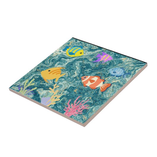 熱帯魚タンク水槽 タイル (側面)