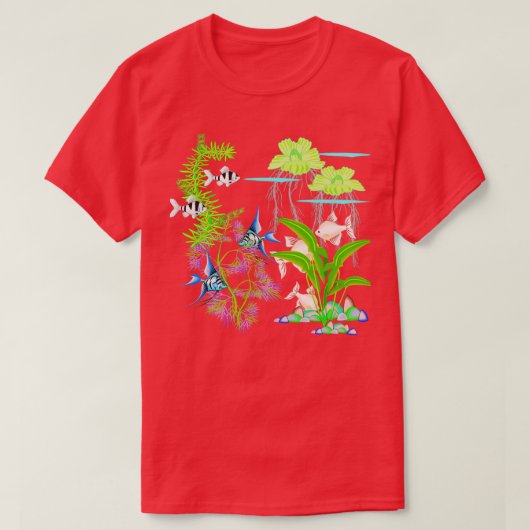 熱帯魚タンク Tシャツ (デザイン正面)