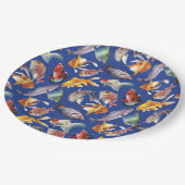 熱帯魚パターン ペーパープレート (アングル)